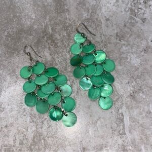 Green Dangle Earrings